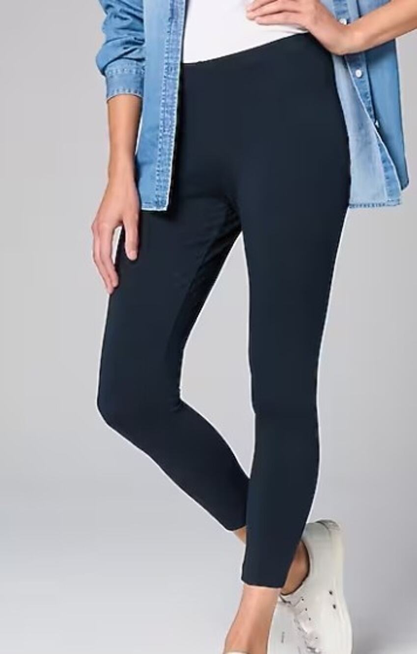 J Jill Plus Size Navy Pima Capri Leggings Stretch Waist Pants Size 4X